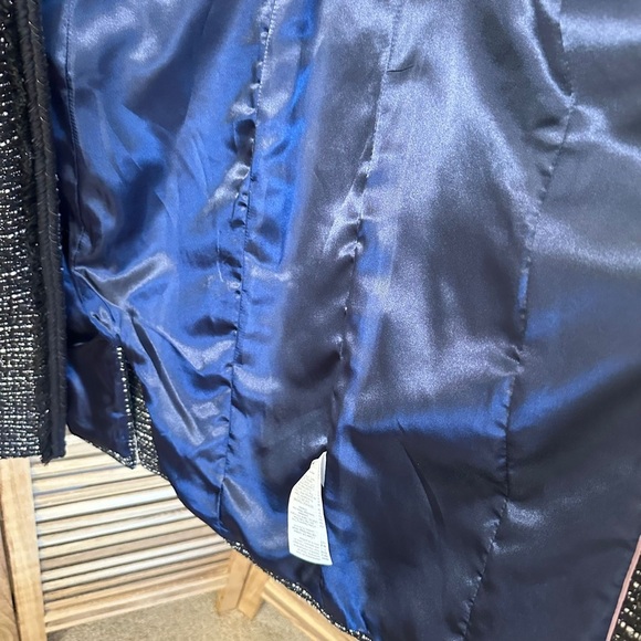 J.Crew Tweed Lurex Lady Coat with Braided Trim- Metallic Size 0 - Picture 6 of 7